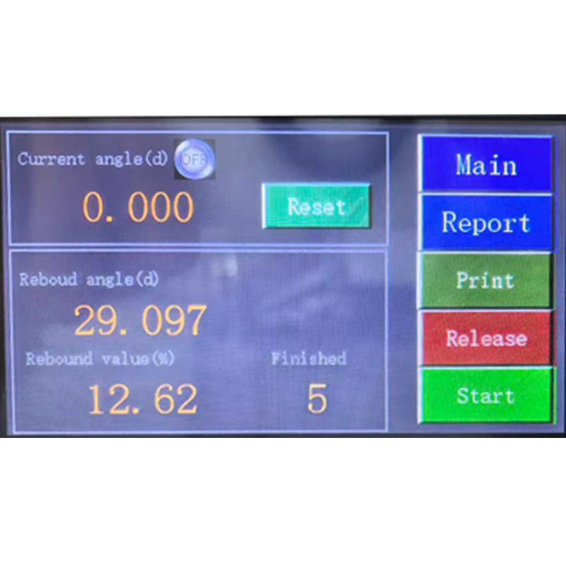 Probador de impacto de rebote de caucho de laboratorio