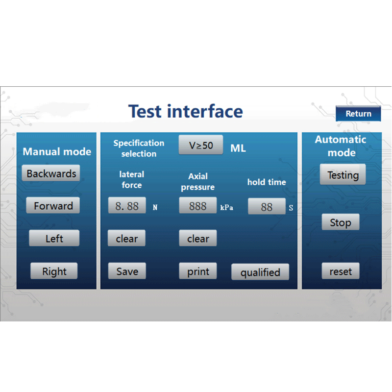 Probador de fugas de aire de jeringa médica | Probador de estanqueidad al vacío de -88 kPa según ISO 7886-1