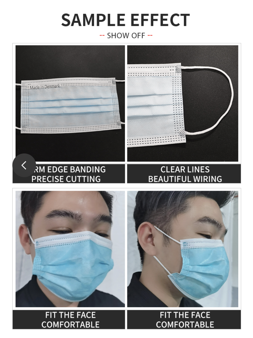 Línea de producción médica Facial Facial Full Automático 3ply Mask Machine